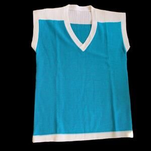 Vintage Teal sweater vest size Medium